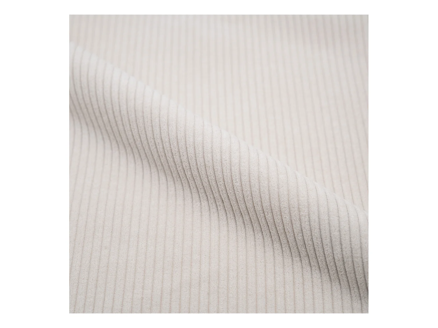 Méridienne d'angle à droite pour canapé modulable en velours blanc - Mina