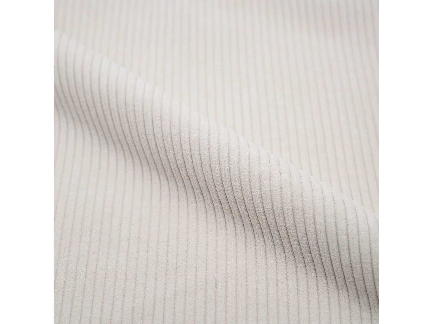 Méridienne d'angle à droite pour canapé modulable en velours blanc - Mina