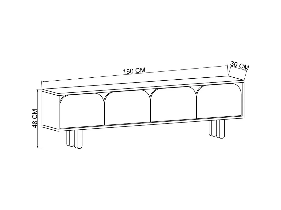 Meuble TV en aggloméré Lazio