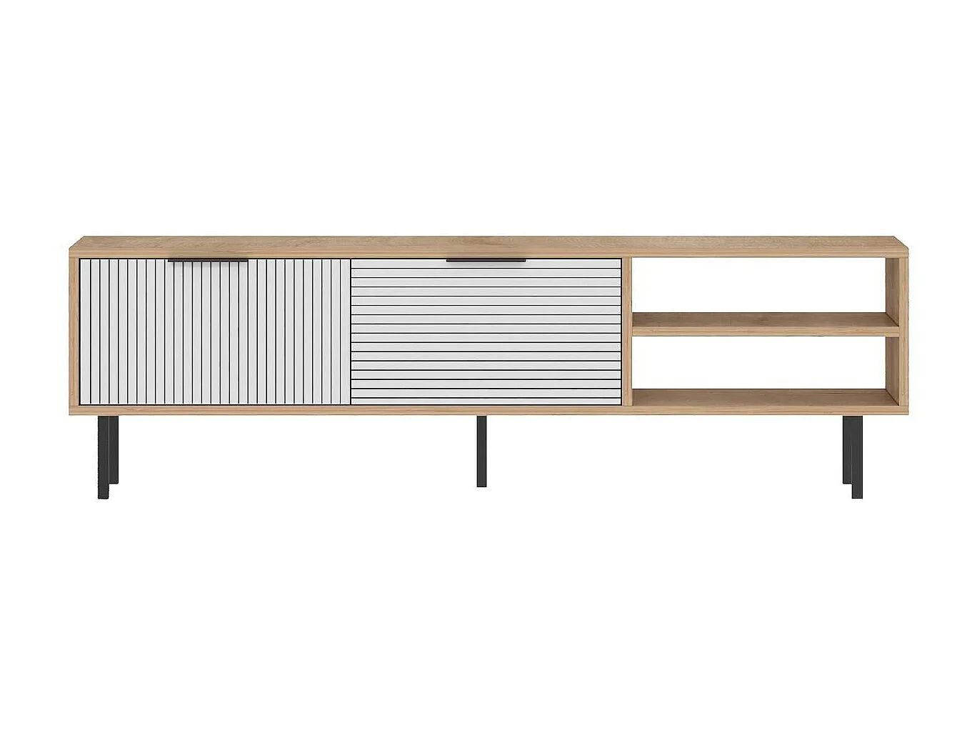 Móvel de TV – 150cm x 45cm x 30cm – Carvalho Safira e Branco – MDF