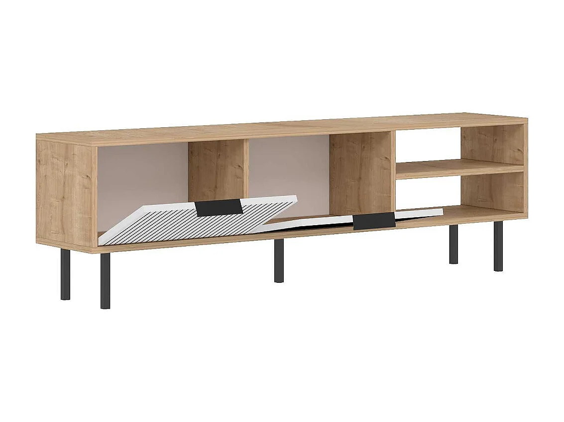 Móvel de TV – 150cm x 45cm x 30cm – Carvalho Safira e Branco – MDF