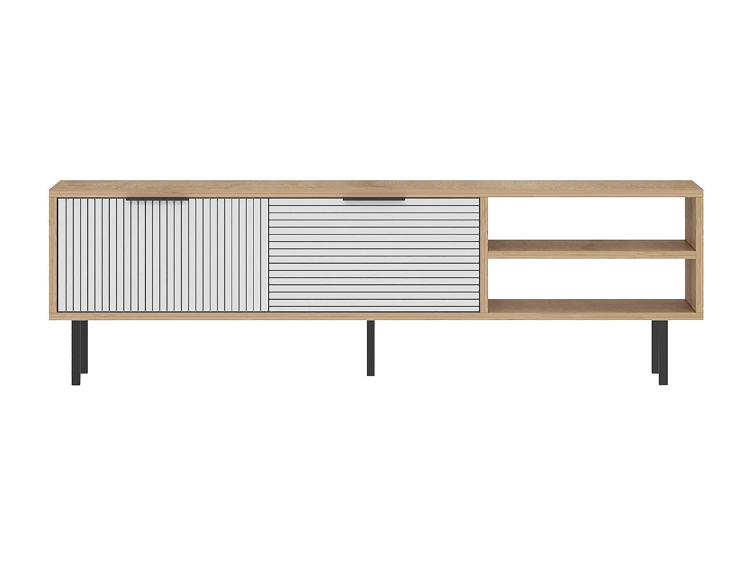 Móvel de TV – 150cm x 45cm x 30cm – Carvalho Safira e Branco – MDF