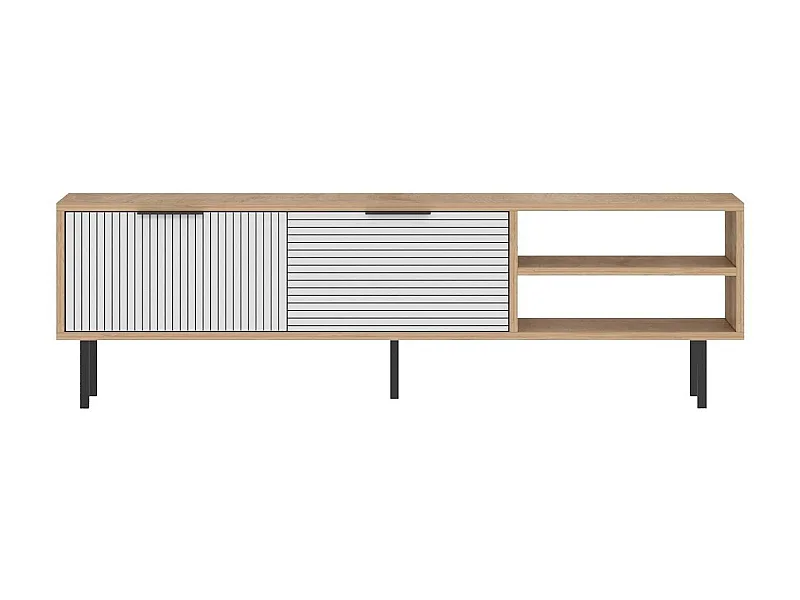 Móvel de TV – 150cm x 45cm x 30cm – Carvalho Safira e Branco – MDF