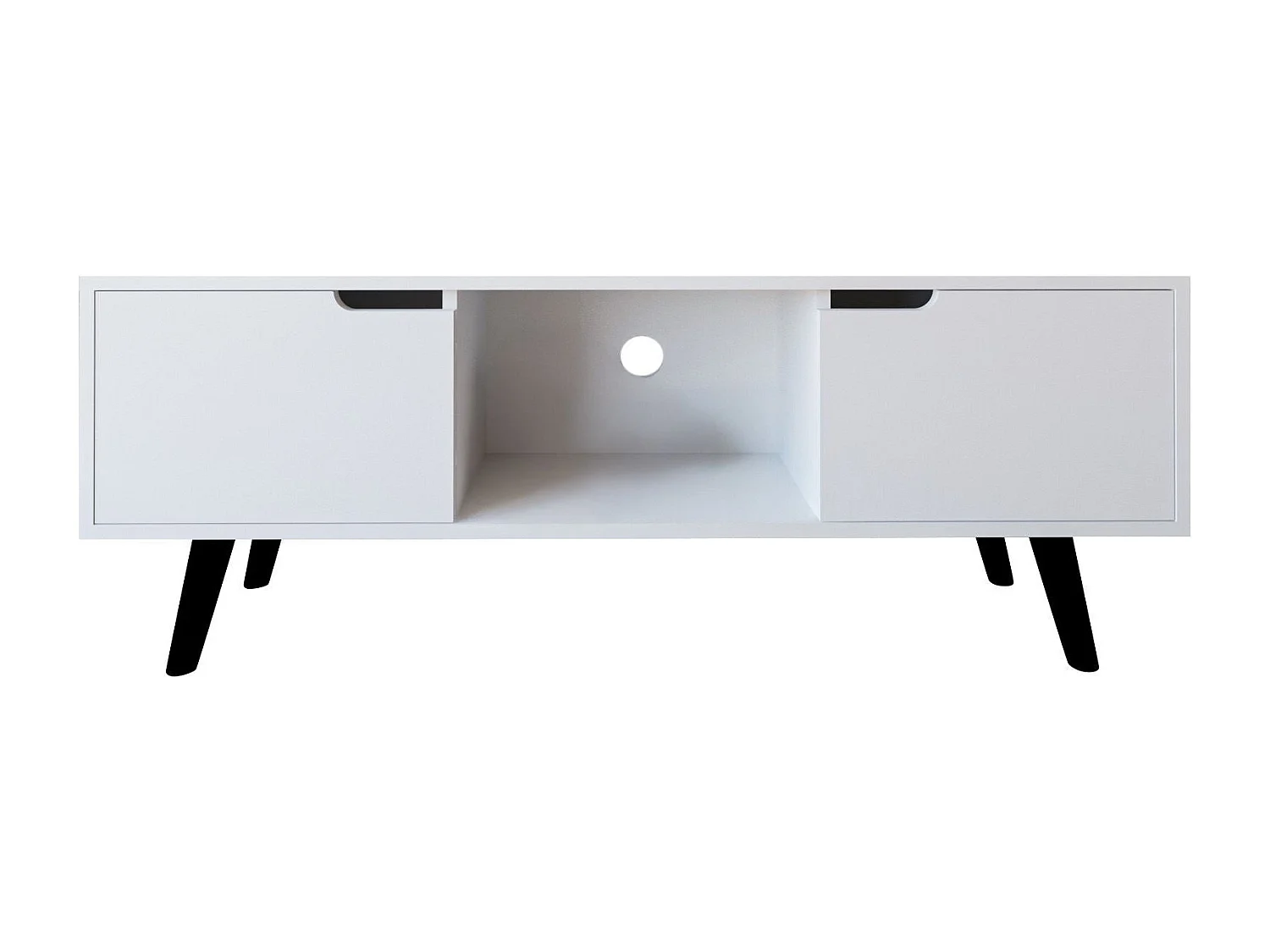 Mueble de TV – 139,7 cm x 53 cm – Blanco – Aglomerado