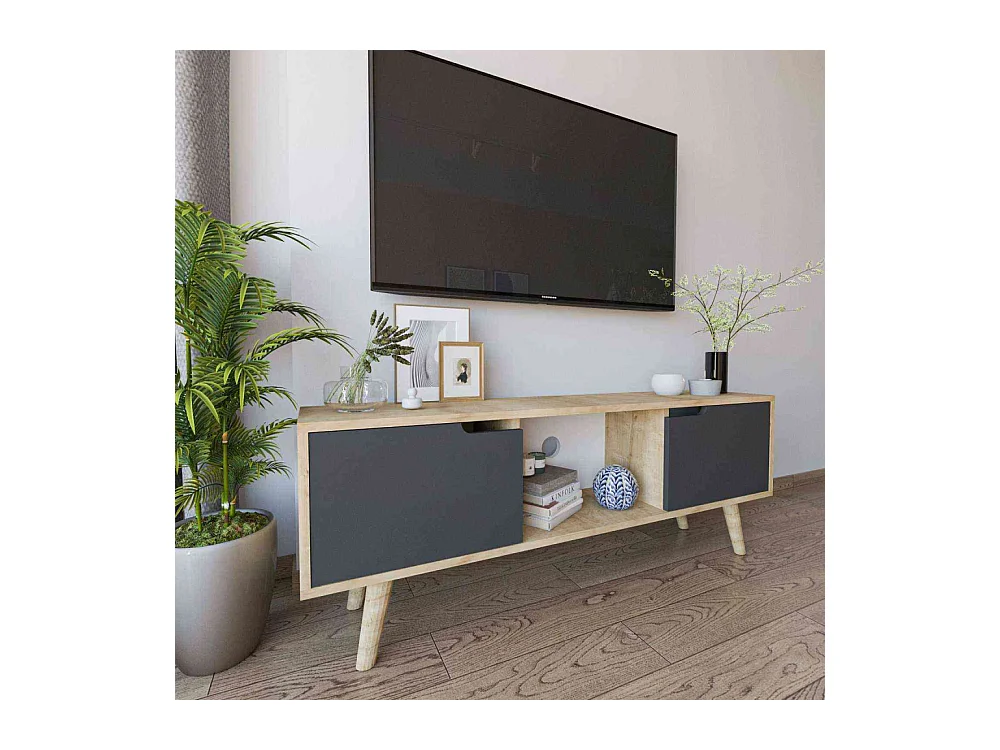 Meuble TV 2 portes en aggloméré Siena