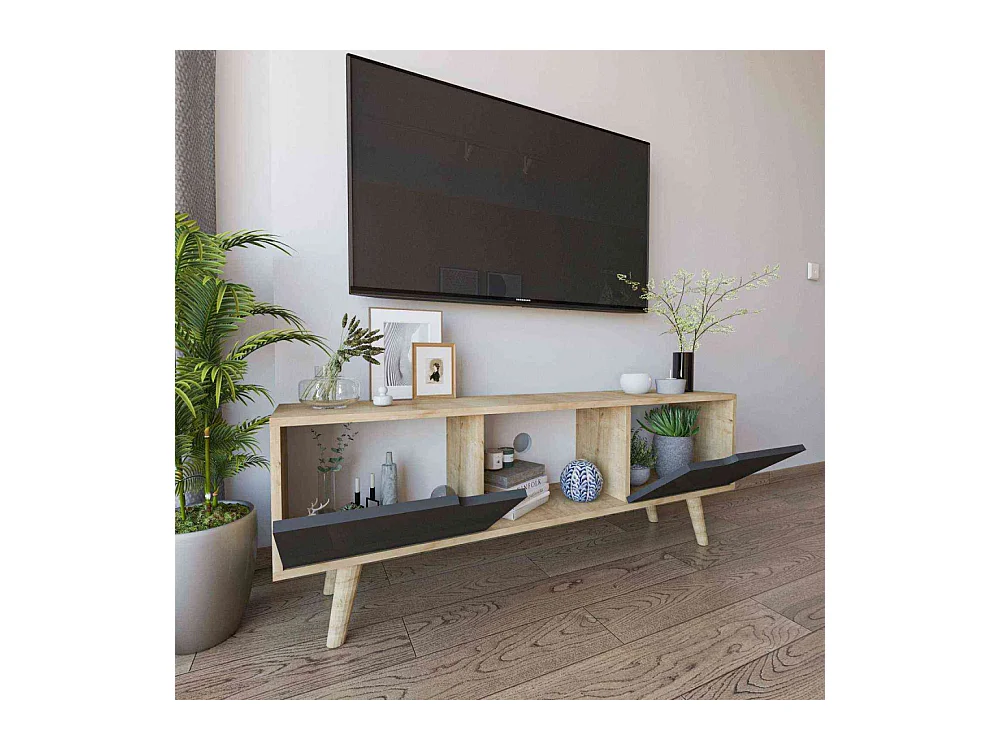 Meuble TV 2 portes en aggloméré Siena