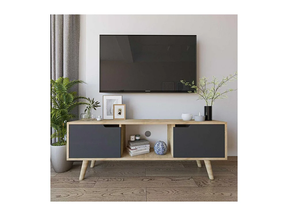 Meuble TV 2 portes en aggloméré Siena