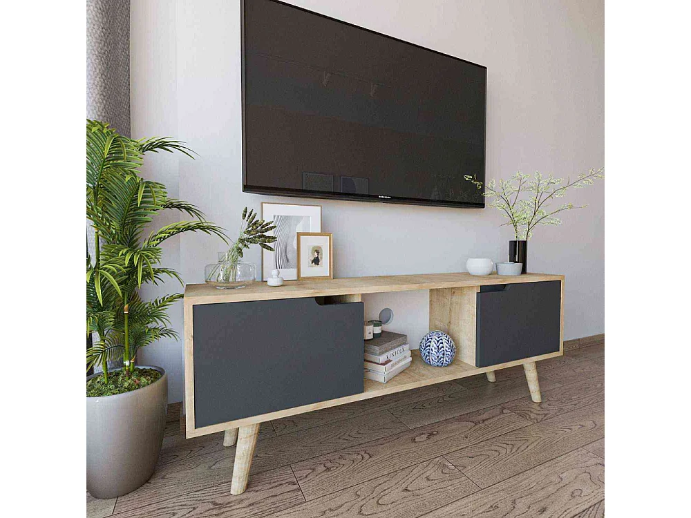 Meuble TV 2 portes en aggloméré Siena