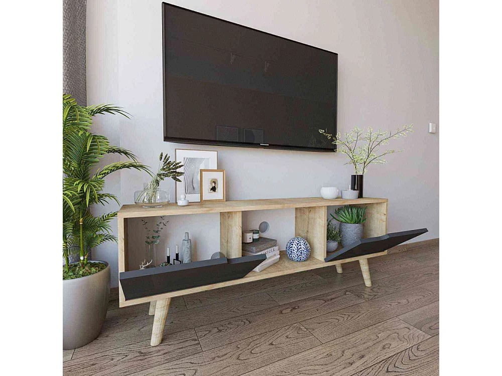 Meuble TV 2 portes en aggloméré Siena