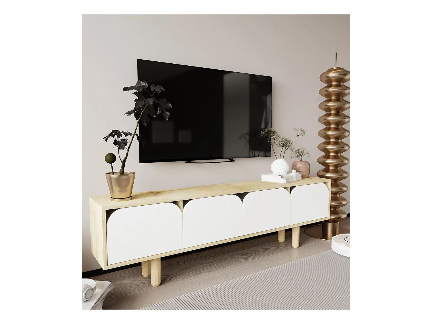 Meuble TV en aggloméré Lazio