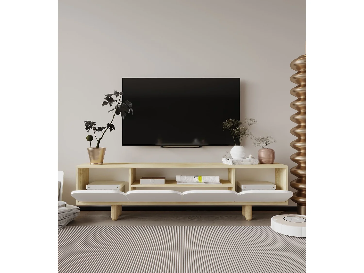 Meuble TV en aggloméré Lazio