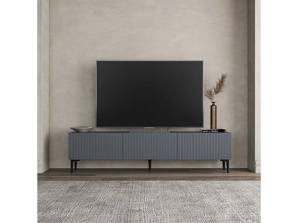 Móvel de TV – 180 cm x 45 cm x 31,4 cm – Antracite – Melamina