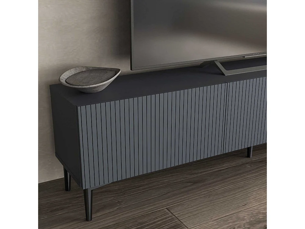 Móvel de TV – 180 cm x 45 cm x 31,4 cm – Antracite – Melamina