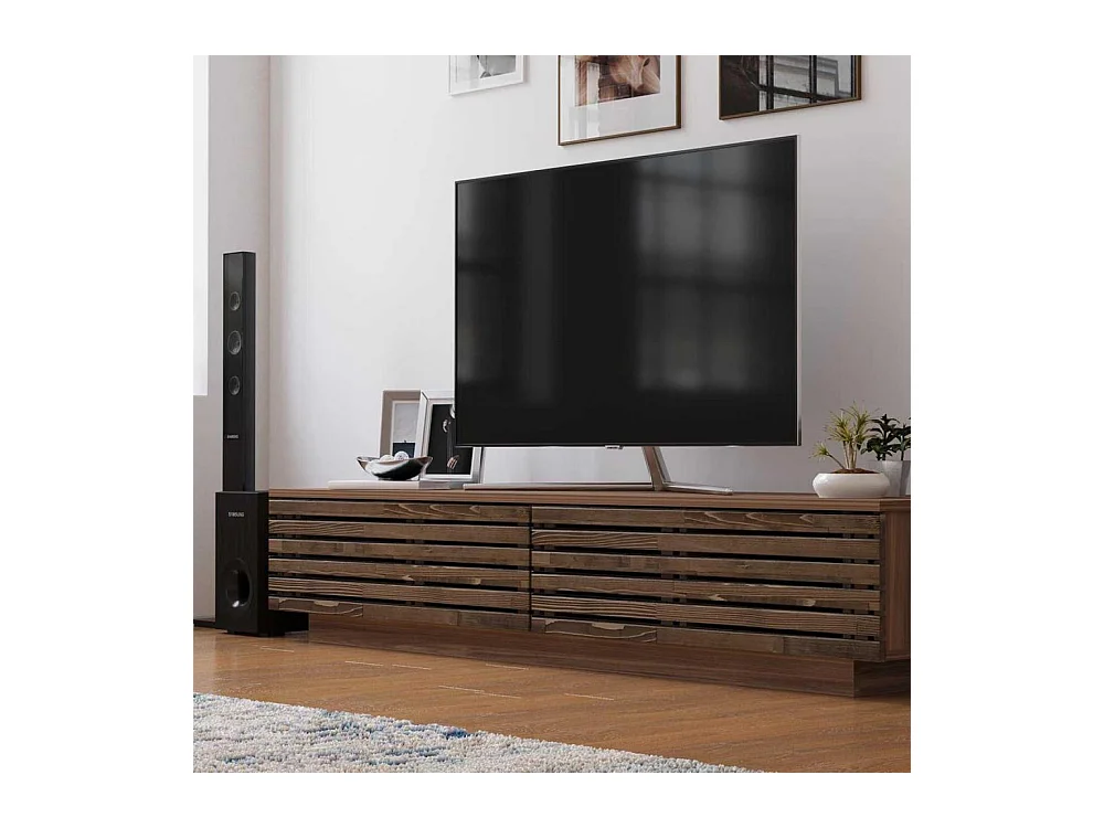 Móvel de TV – 180 cm x 35 cm x 40 cm – Cor de madeira – Carvalho