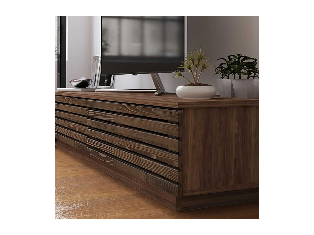 Móvel de TV – 180 cm x 35 cm x 40 cm – Cor de madeira – Carvalho