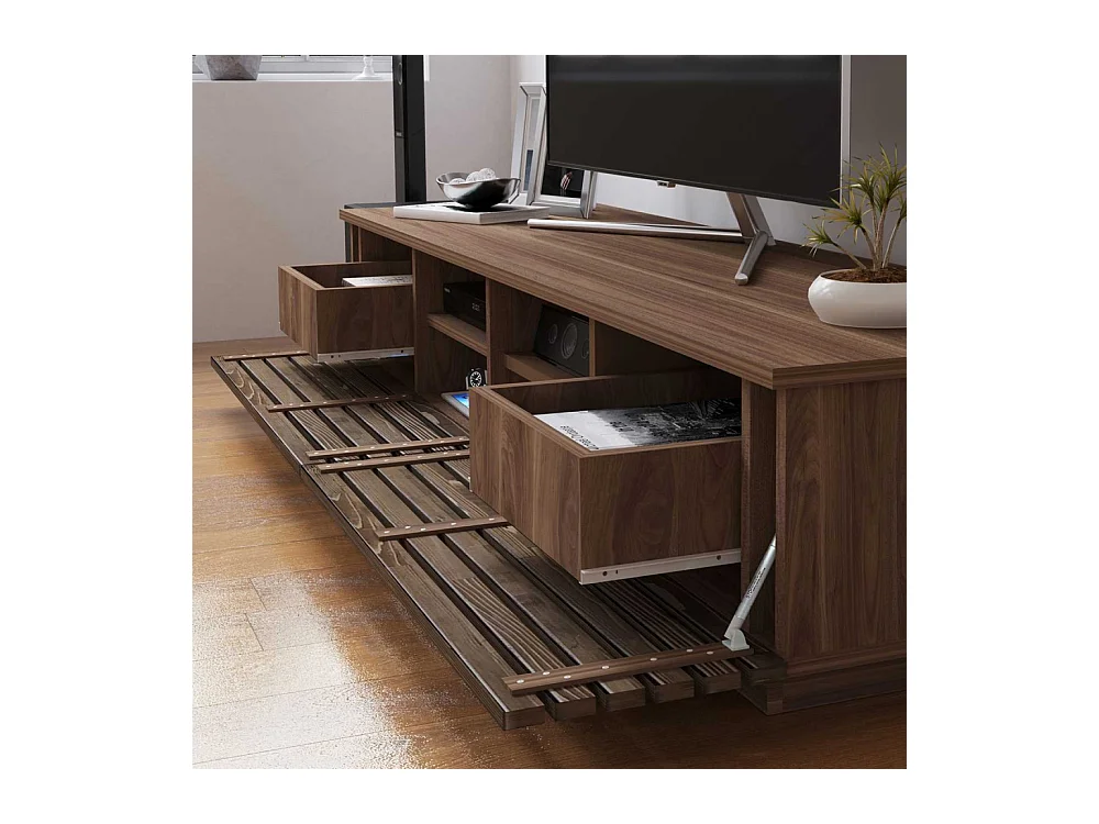 Móvel de TV – 180 cm x 35 cm x 40 cm – Cor de madeira – Carvalho