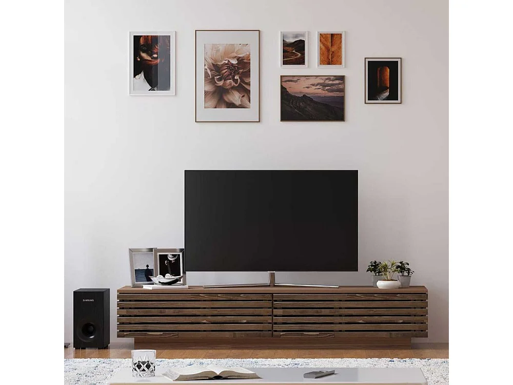 TV-Ständer – 180 cm x 35 cm x 40 cm – Holzfarbe – Eiche