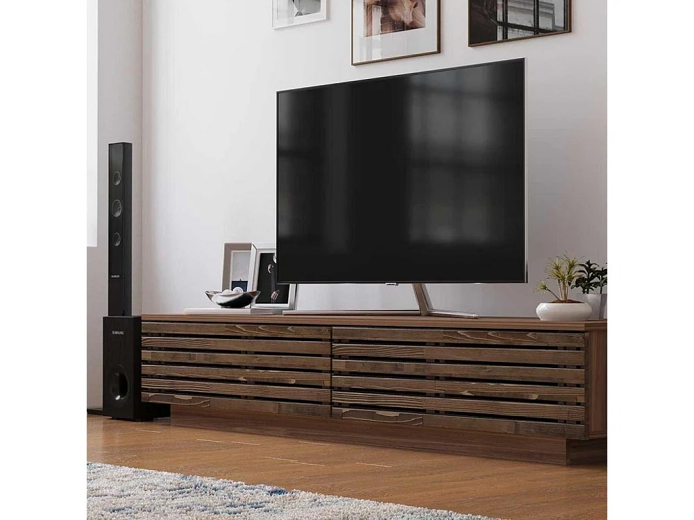 TV-Ständer – 180 cm x 35 cm x 40 cm – Holzfarbe – Eiche