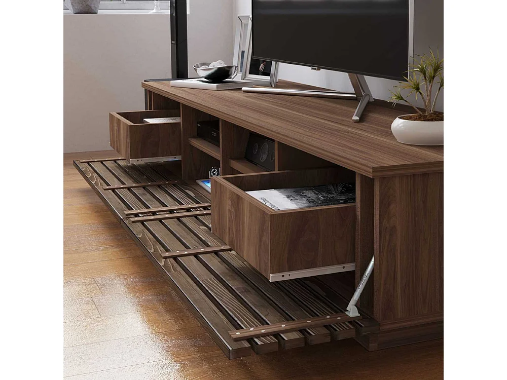 TV-Ständer – 180 cm x 35 cm x 40 cm – Holzfarbe – Eiche