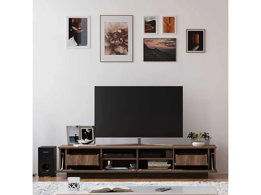 TV-Ständer – 180 cm x 35 cm x 40 cm – Holzfarbe – Eiche