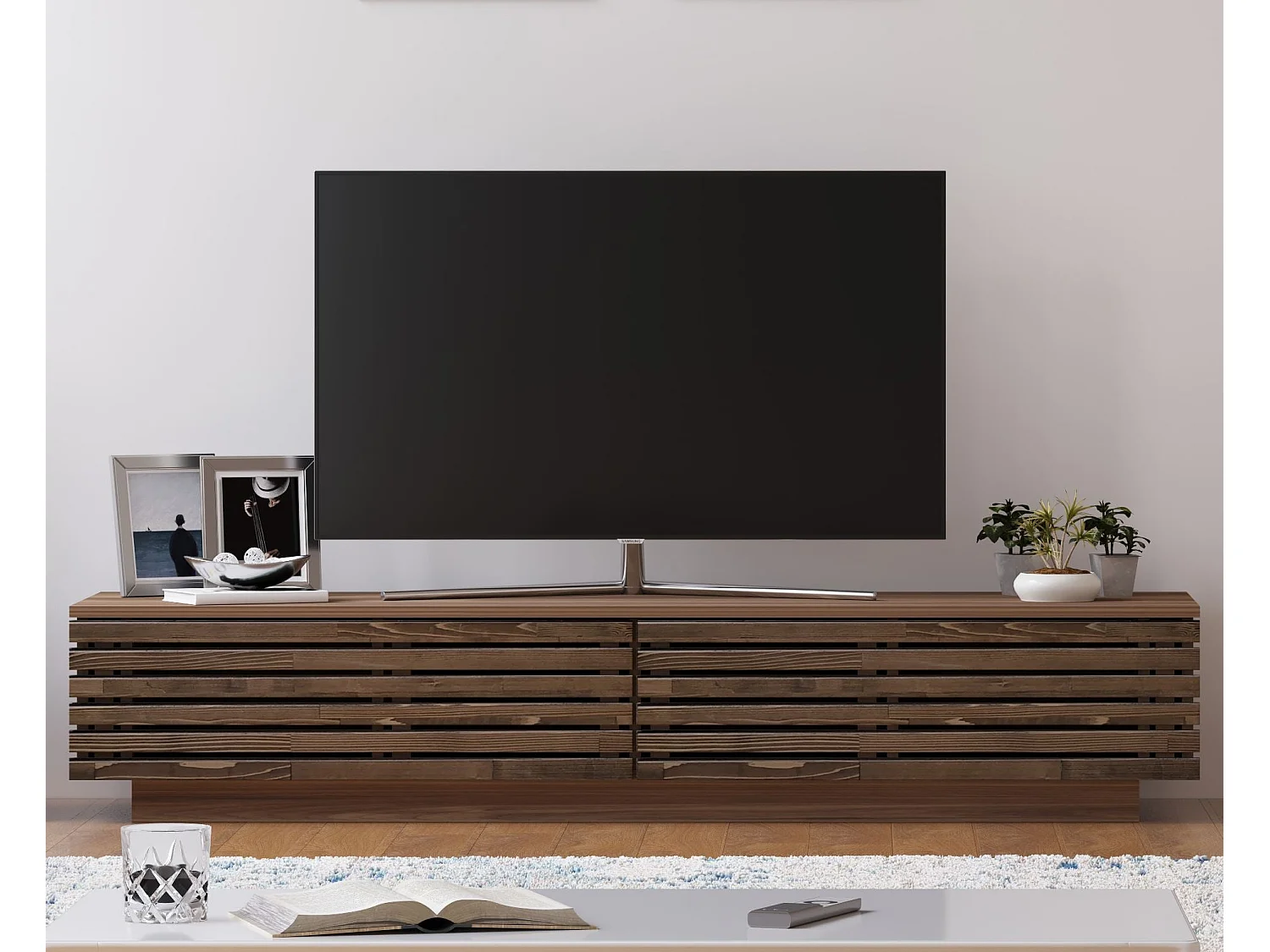 TV-Ständer – 180 cm x 35 cm x 40 cm – Holzfarbe – Eiche