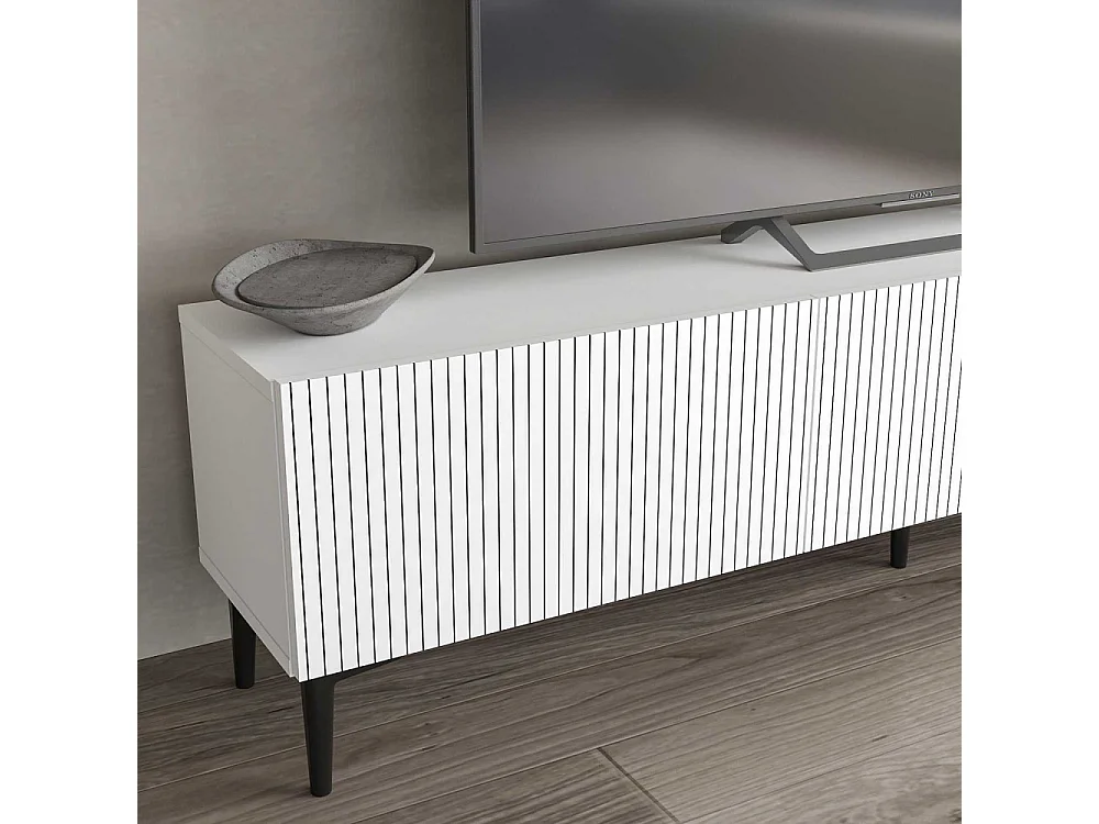 Soporte de TV – 180 cm x 45 cm x 31,4 cm – Blanco – MDF