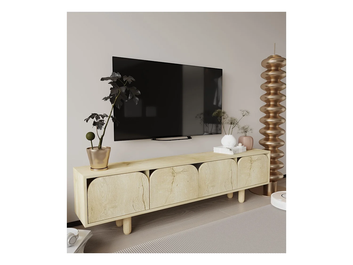 Meuble TV en aggloméré Lazio