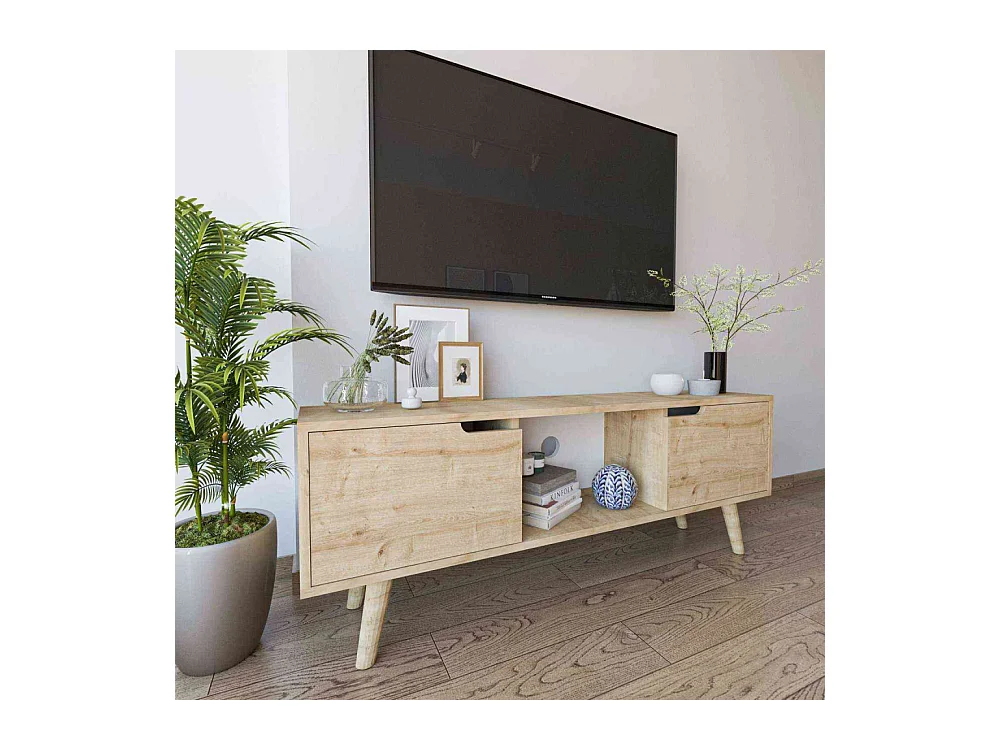 Meuble TV 2 portes en aggloméré Siena