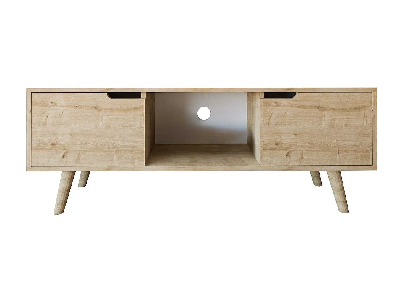 Mueble de TV – 139,7 cm x 53 cm x 53 cm – Roble Zafiro – Aglomerado