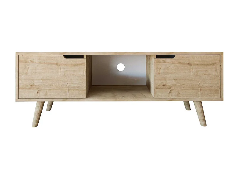 TV-Ständer – 139,7 cm x 53 cm x 53 cm – Saphir-Eiche – Spanplatte