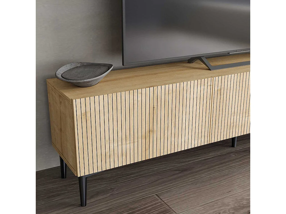 Mueble de TV – 180 cm x 45 cm x 31,4 cm – Roble Zafiro – MDF