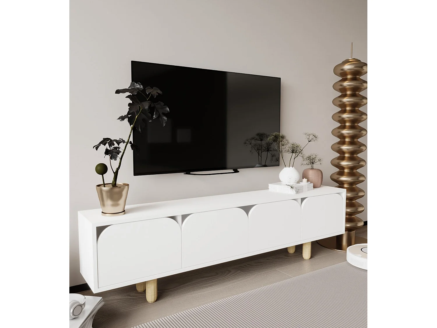 Meuble TV en aggloméré Lazio