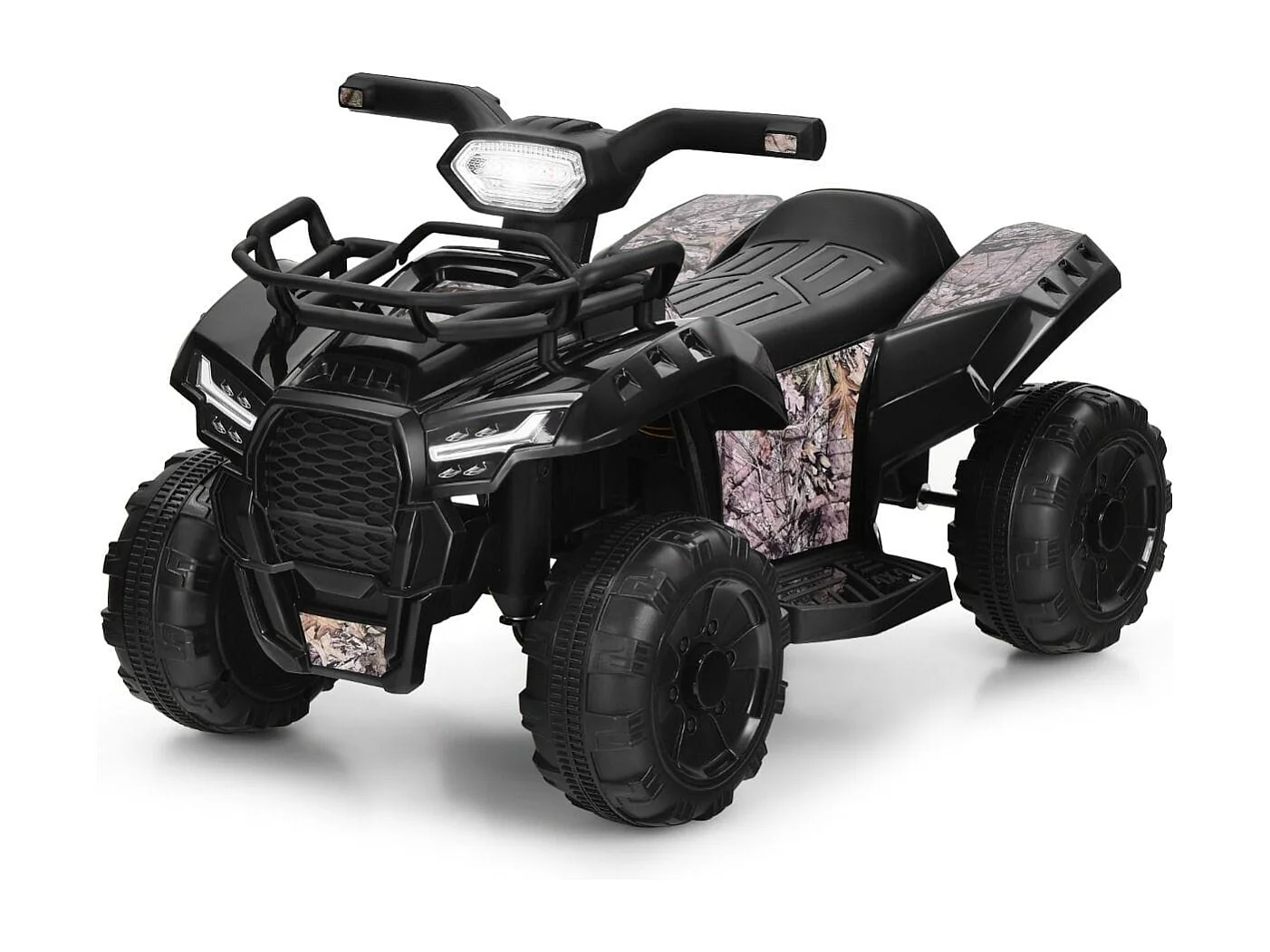 Elektro Kinderquad mit Scheinwerfer Elektroquad Kinderauto mit Musik 44 x 66 x 42 cm Schwarz