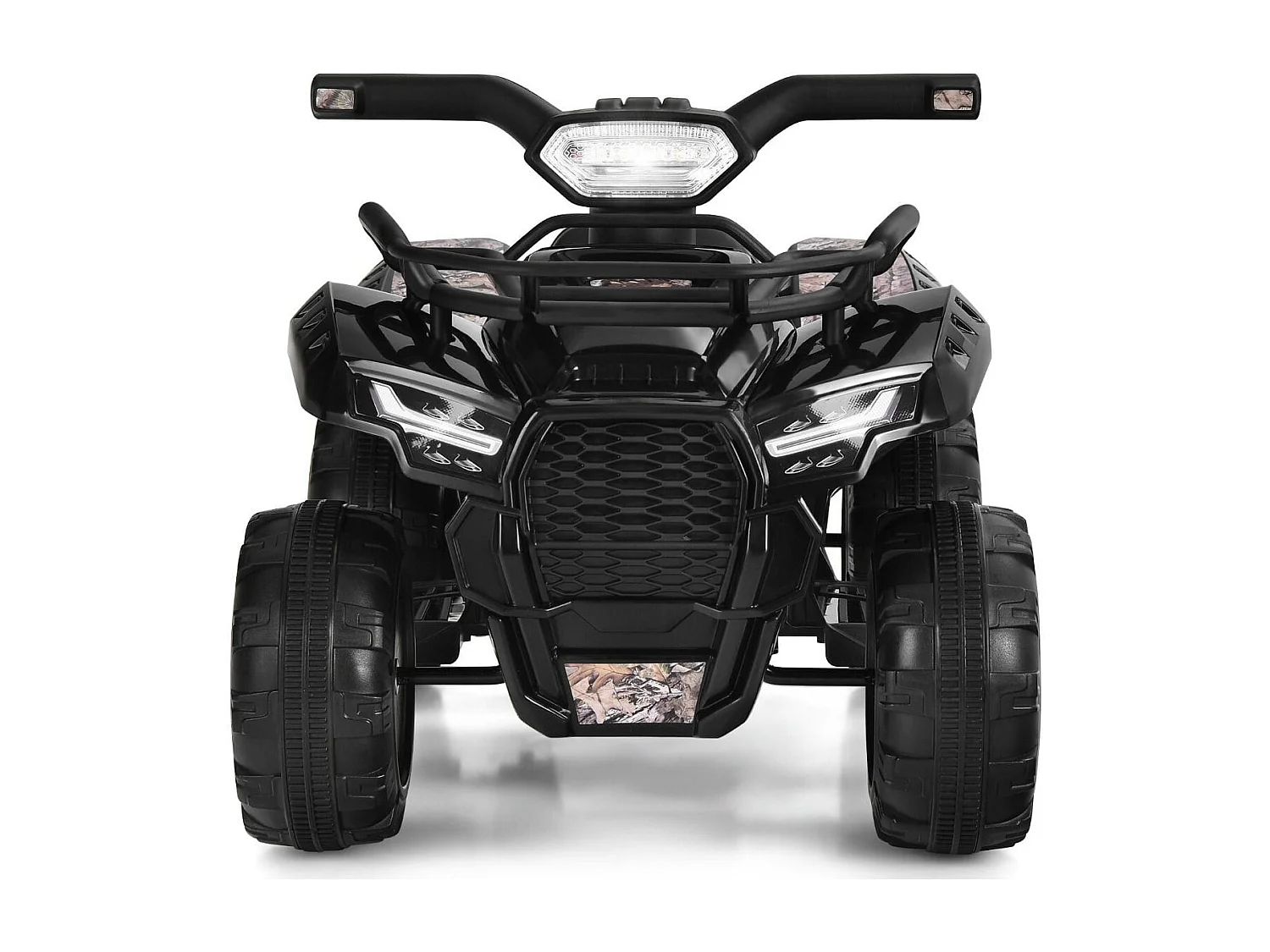 Elektro Kinderquad mit Scheinwerfer Elektroquad Kinderauto mit Musik 44 x 66 x 42 cm Schwarz
