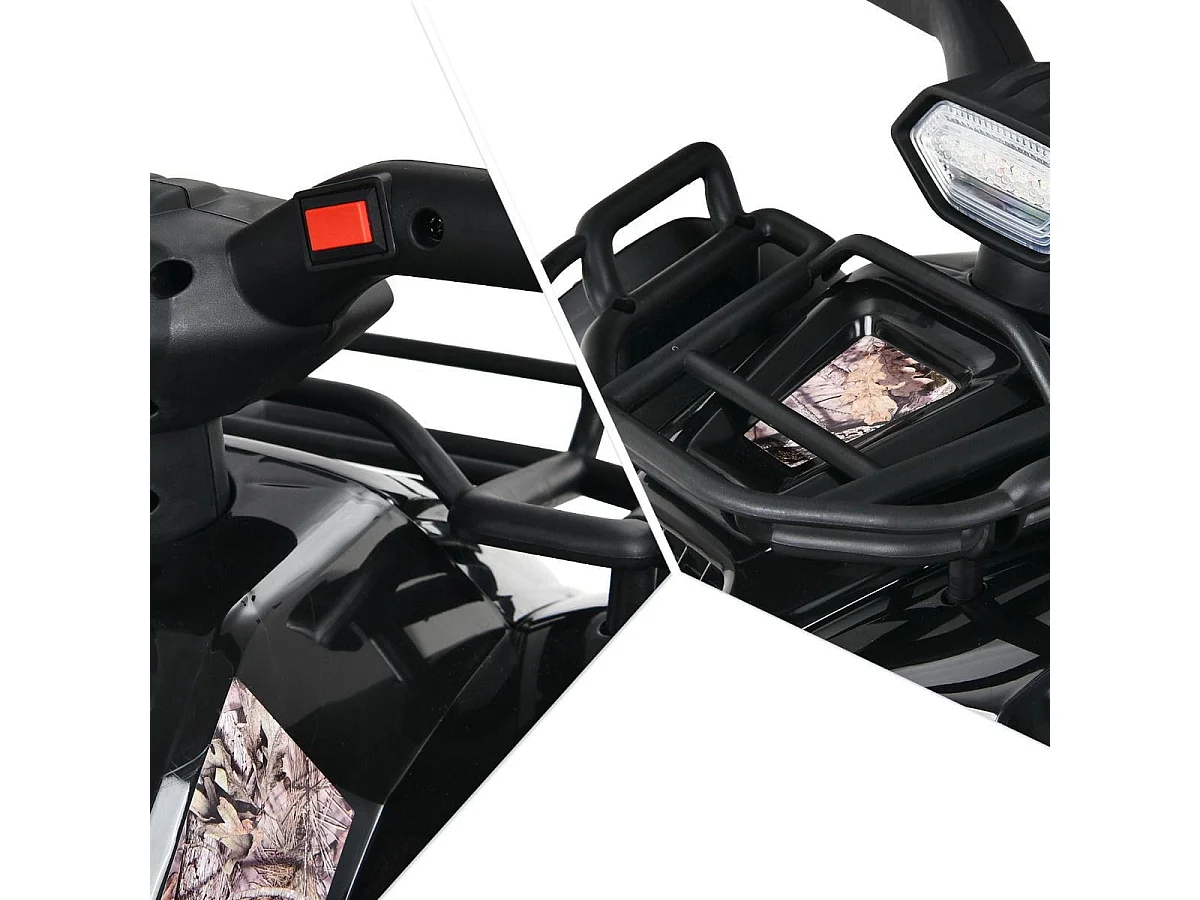 Elektro Kinderquad mit Scheinwerfer Elektroquad Kinderauto mit Musik 44 x 66 x 42 cm Schwarz