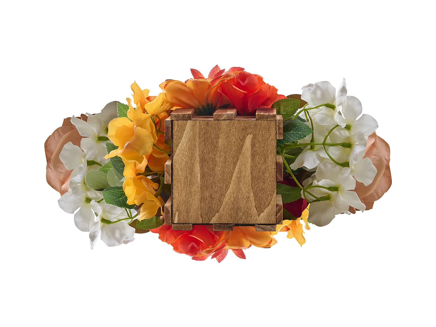 Zelfstandig Staand Kunstbloemstuk SucceBuy, Set van 4, Kunstbloemen voor Trouwgangdecoratie, Tafeldecoratie, 45x25x25 cm