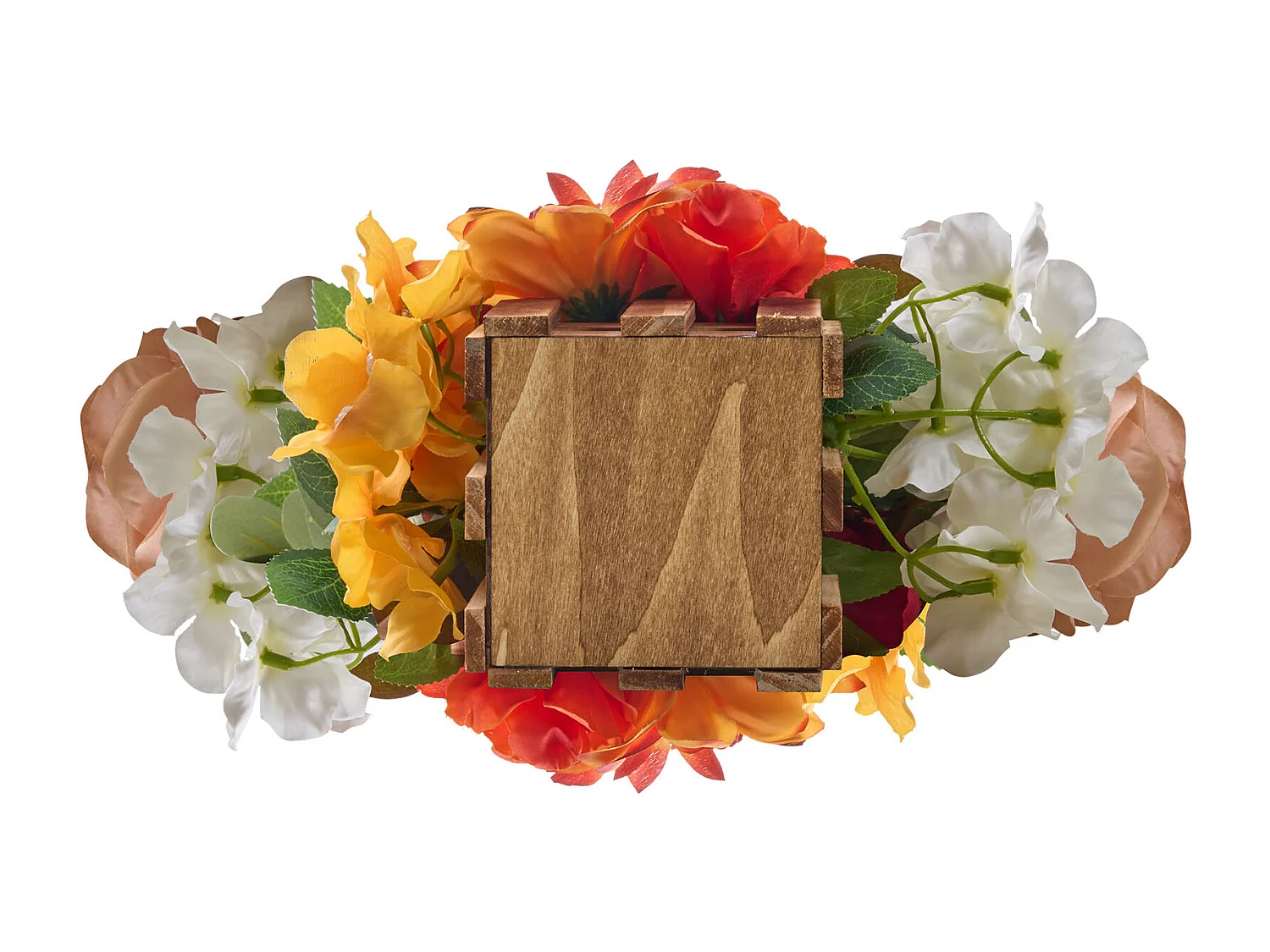 Selbststehende Künstliche Blumengesteck SucceBuy, Satz von 4, Künstliche Blumen für Hochzeitsgangdekoration, Tischdekoration, 45x25x25 cm