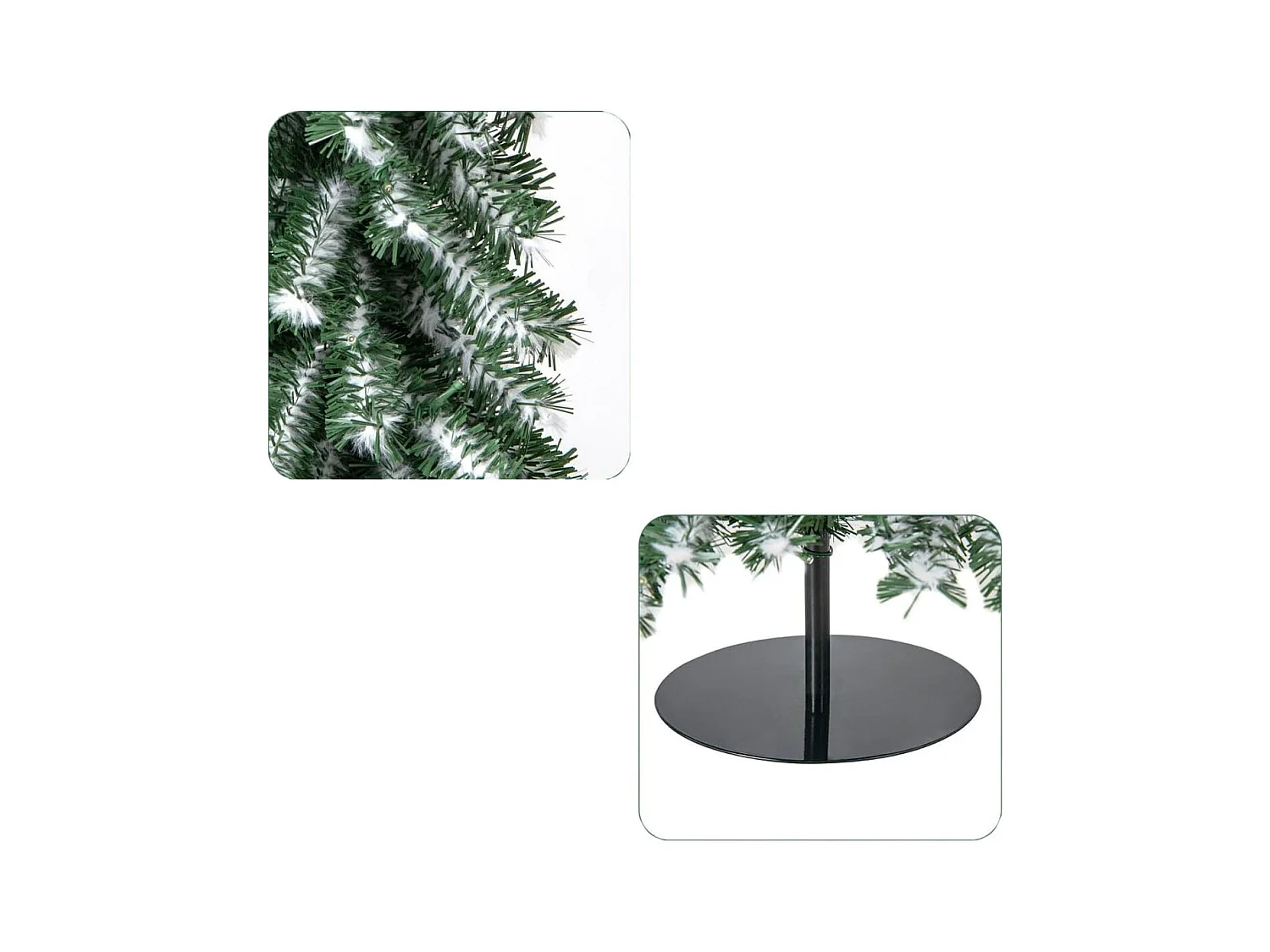 Set Alberi di Natale artificiali da 120/150/180cm, Alberi di Natale a matita con neve accumulata realistica