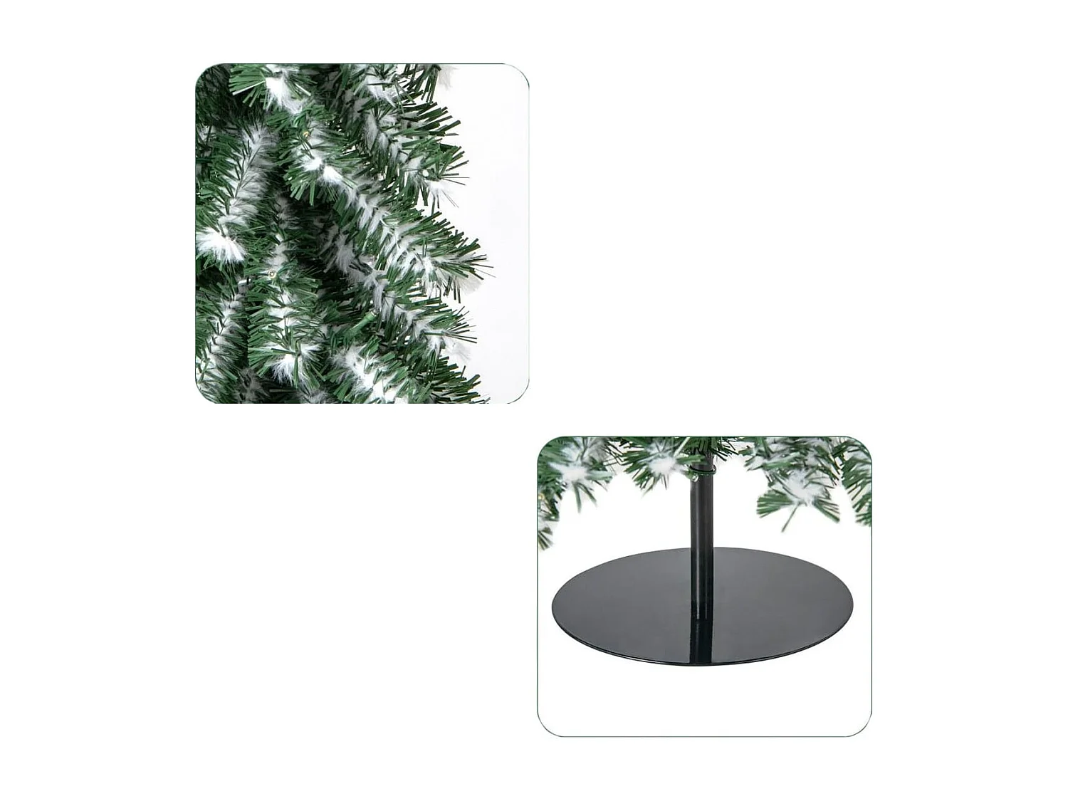 Lot de 3 Sapins de Noël Artificiels de 120+150+180 cm Sapins de Noël en Forme de Crayon 216+302+505 Branches 100+120+180 Lumières LED