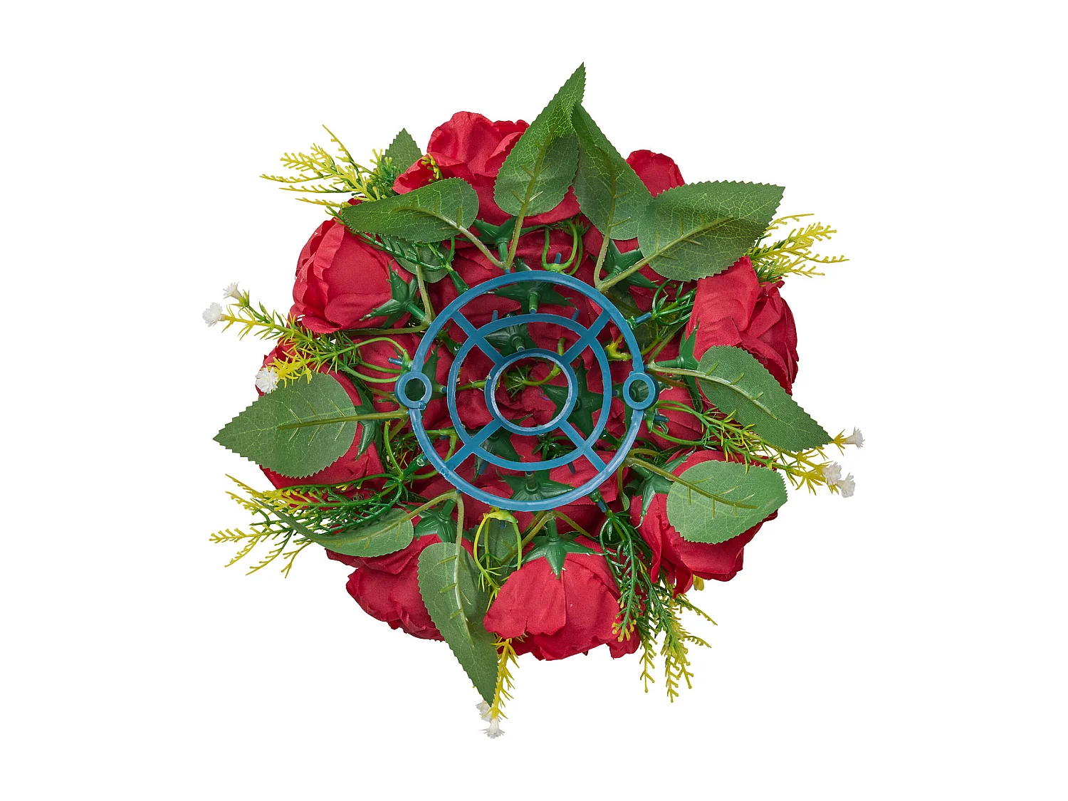 Boules de Fleurs Artificielles SucceBuy, Lot de 10, 24 cm, Compositions de Roses Rouges Artificielles, Fausses Fleurs Décoratives pour Centres de Table