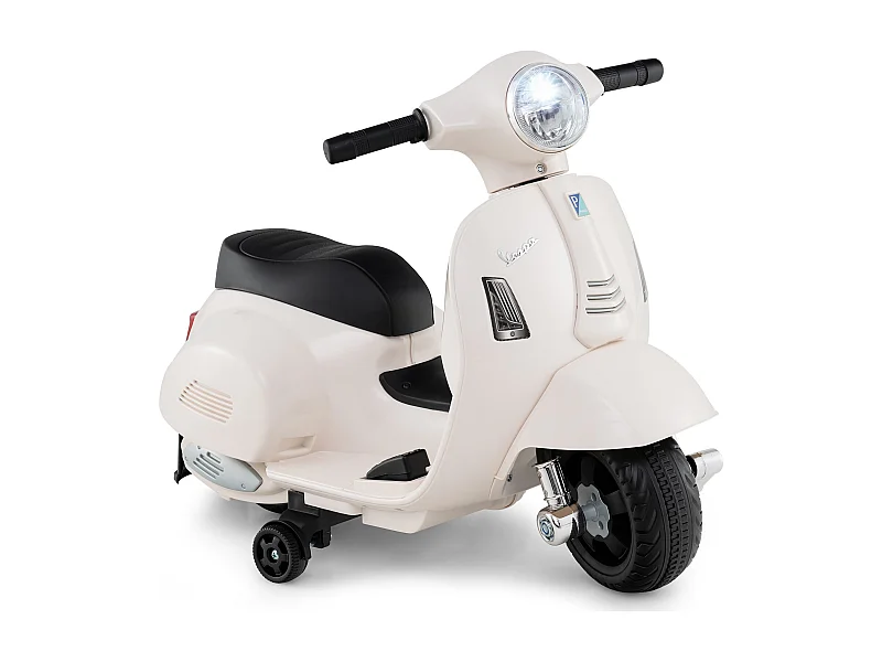 Moto elettrica Vespa per bambini con licenza 6V a batteria con faro a LED