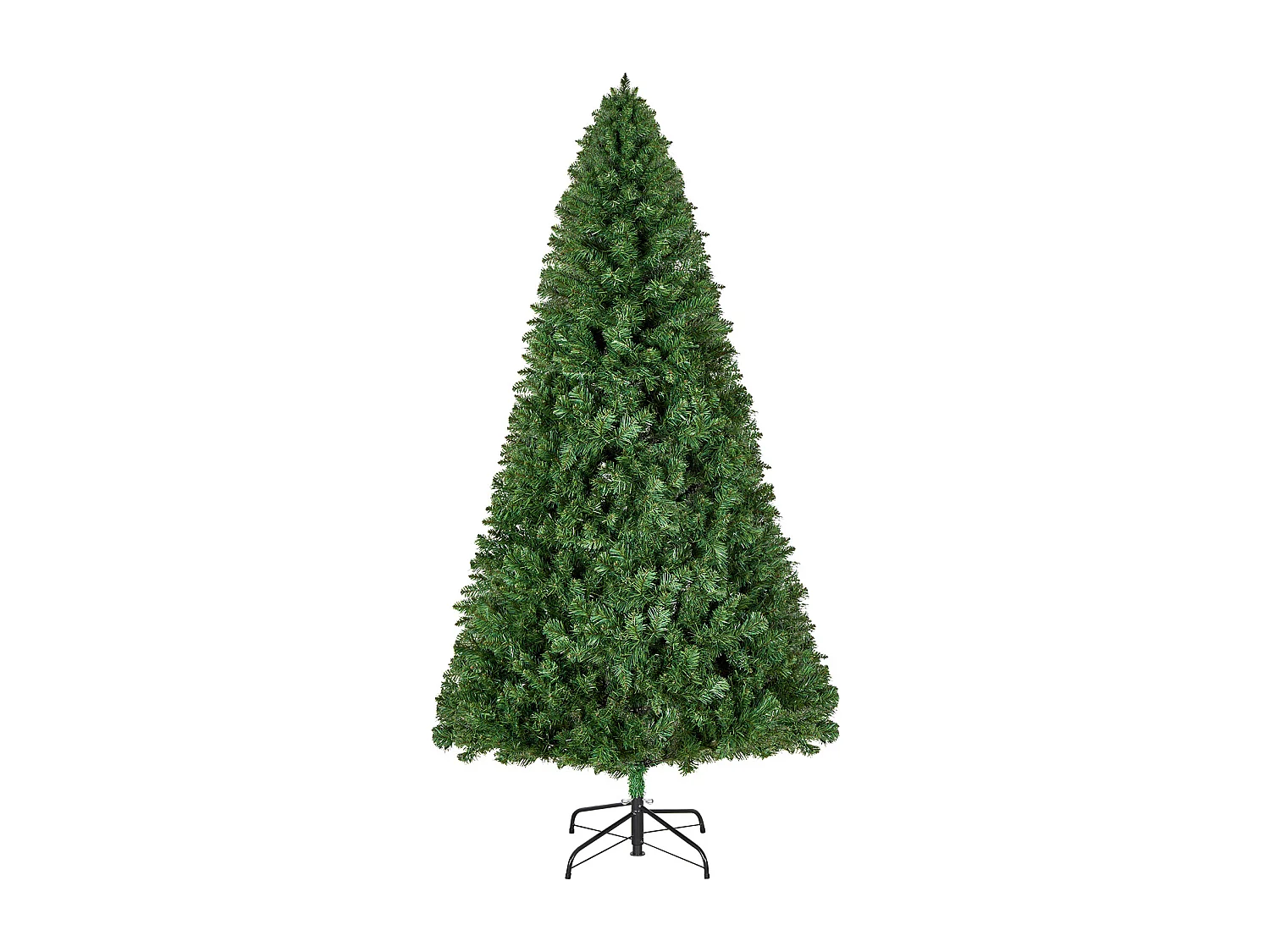 Kunstmatige Kerstboom SucceBuy 180 cm, Kunstmatige Kerstboom Binnenhuisdecoratie met 1250 PVC Takken, Metalen Voet, Decoratieve Boom voor Woonkamer