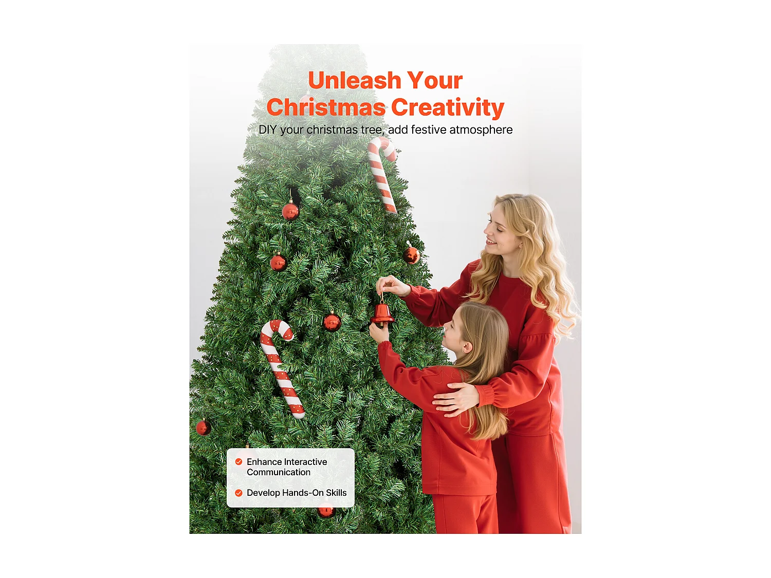 Sapin de Noël Artificiel SucceBuy 220 cm, Arbre Artificiel de Noël Décoration Intérieur avec 1346 Branches PVC, Base en Métal, Arbre Décoratif pour Salon