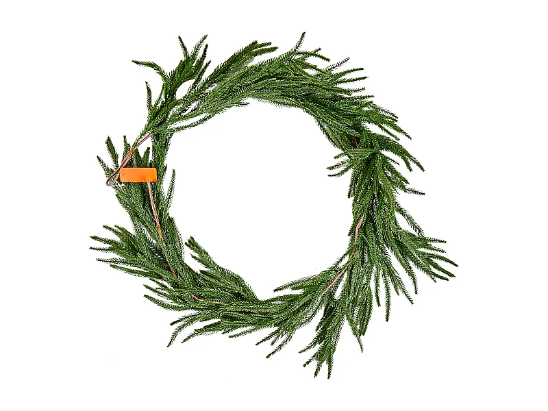 Ghirlanda di Natale SucceBuy, 1,5 m, Ghirlanda di Pino Norfolk Artificiale, Decorazione Natalizia Verde, per Interno, Esterno, su Tavolo, Mensola del Camino