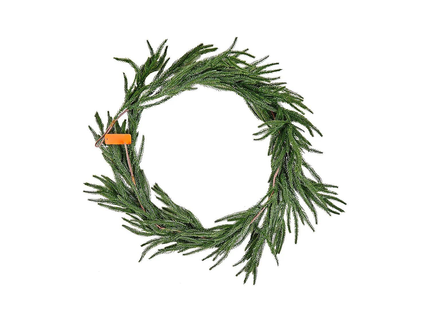 Ghirlanda di Natale SucceBuy, 1,5 m, Ghirlanda di Pino Norfolk Artificiale, Decorazione Natalizia Verde, per Interno, Esterno, su Tavolo, Mensola del Camino