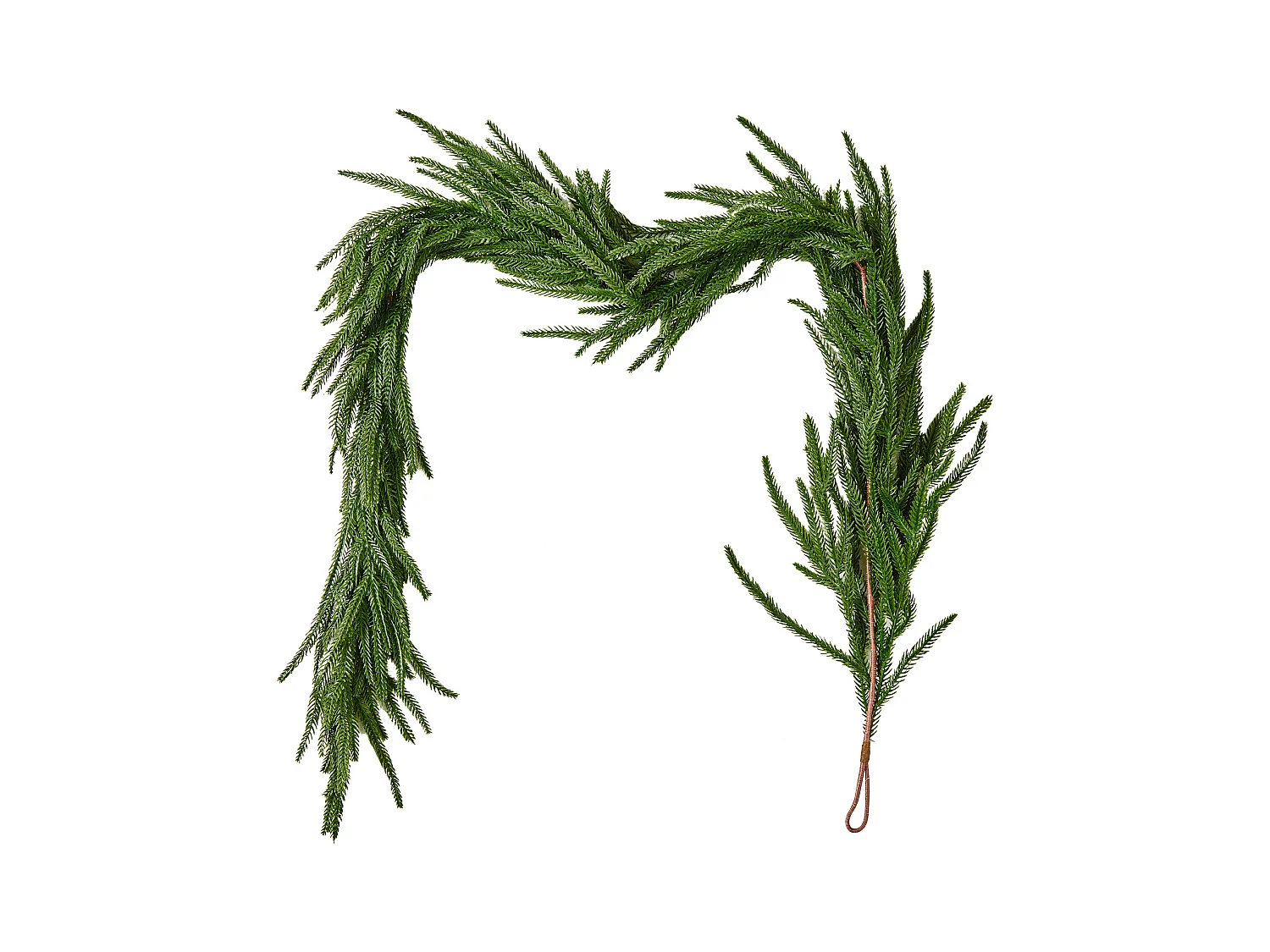 Ghirlanda di Natale SucceBuy, 1,5 m, Ghirlanda di Pino Norfolk Artificiale, Decorazione Natalizia Verde, per Interno, Esterno, su Tavolo, Mensola del Camino