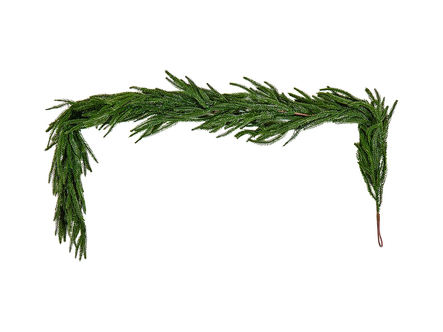 Ghirlanda di Natale SucceBuy, 1,5 m, Ghirlanda di Pino Norfolk Artificiale, Decorazione Natalizia Verde, per Interno, Esterno, su Tavolo, Mensola del Camino