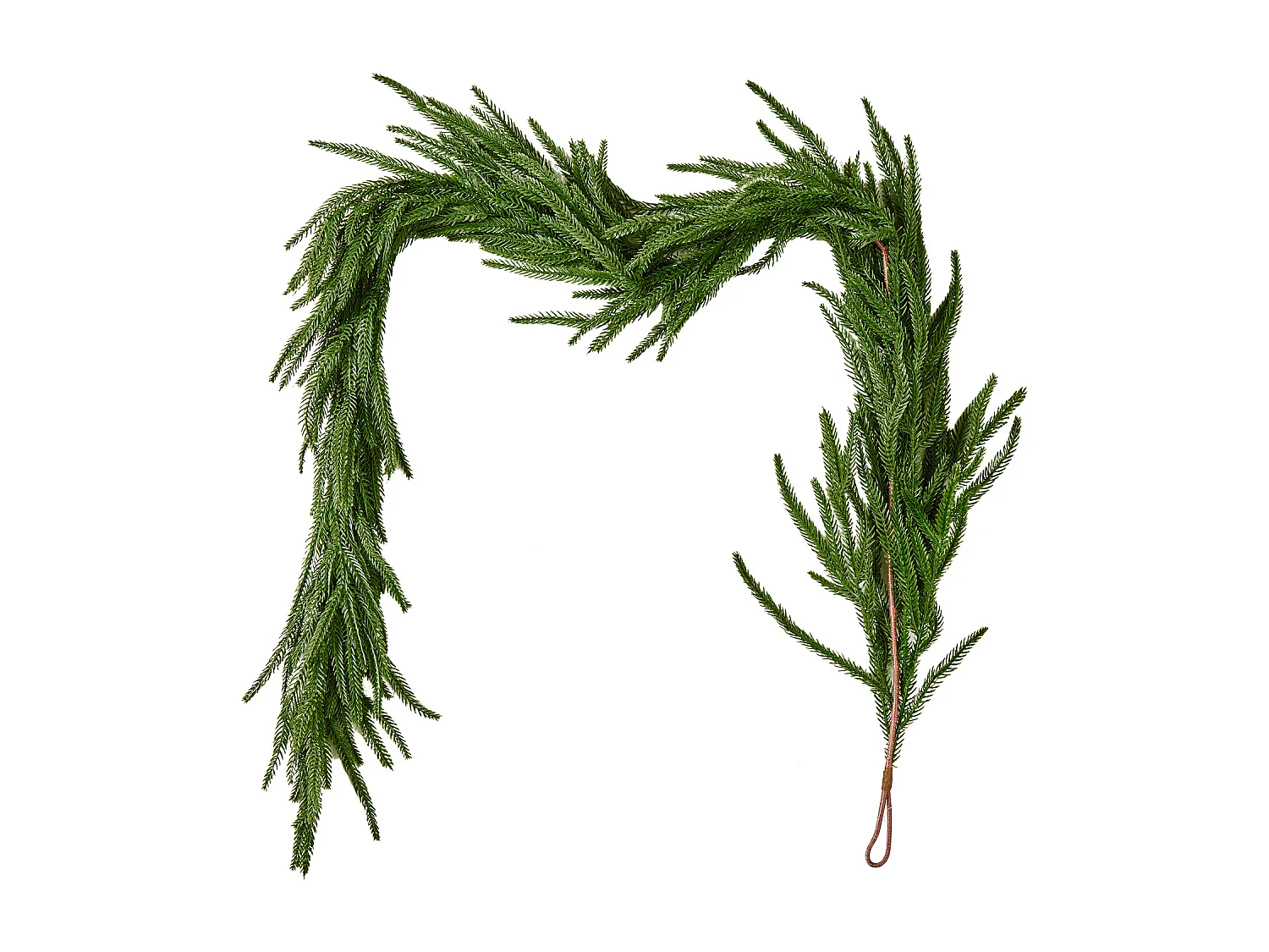 Kerstkrans SucceBuy, 1,5 m, Kunstmatige Norfolk Dennekrans, Groene Kerstdecoratie, voor Binnen, Buiten, op Tafel, Schoorsteenmantel