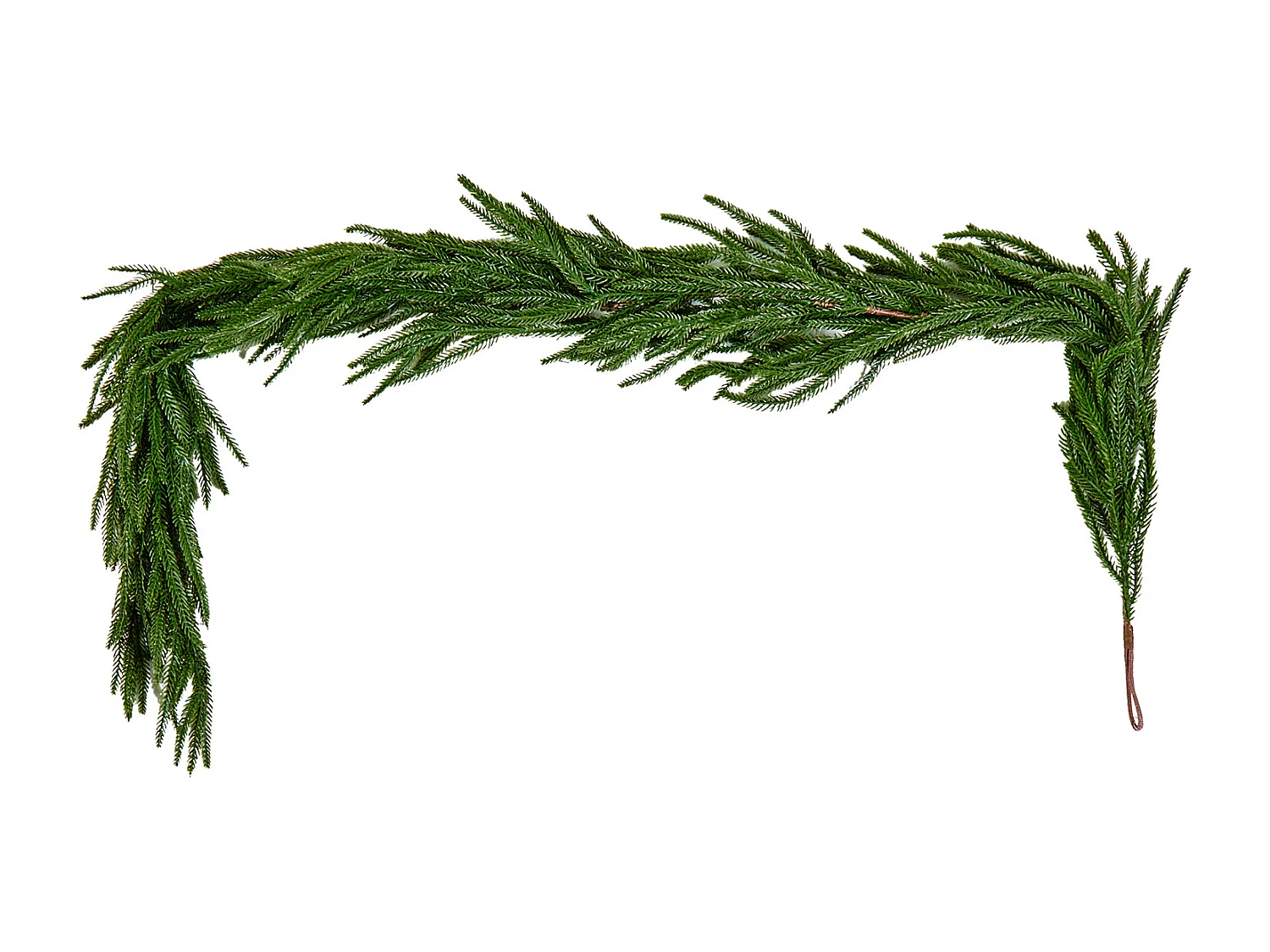 Kerstkrans SucceBuy, 1,5 m, Kunstmatige Norfolk Dennekrans, Groene Kerstdecoratie, voor Binnen, Buiten, op Tafel, Schoorsteenmantel