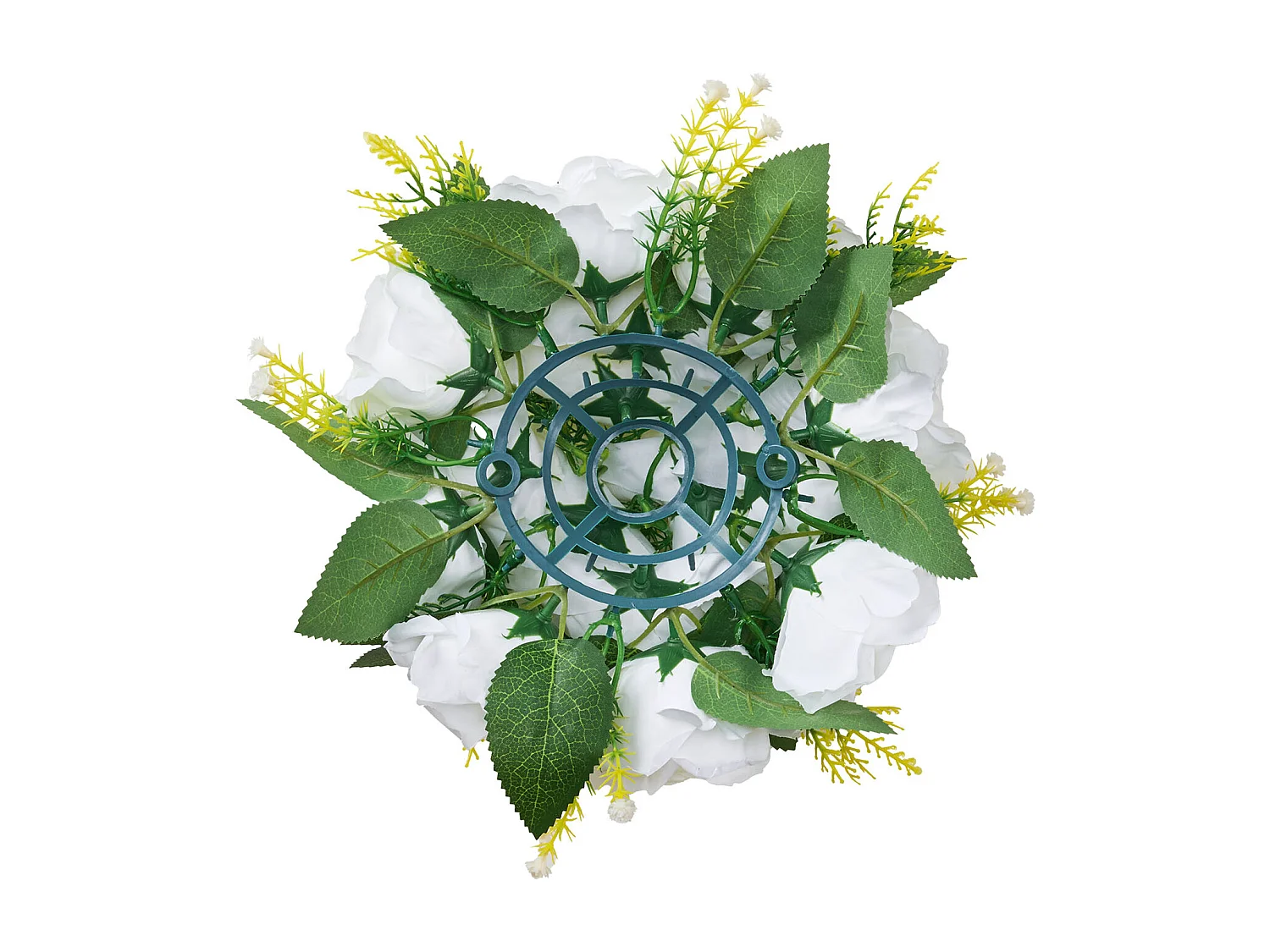 Boules de Fleurs Artificielles SucceBuy, Lot de 10, 24 cm, Compositions de Roses Blanches Artificielles, Fausses Fleurs Décoratives pour Centres de Table